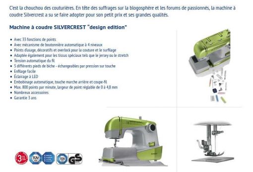 Machine a coudre "Silvercrest" : Témoignages et avis d'utilisatrices